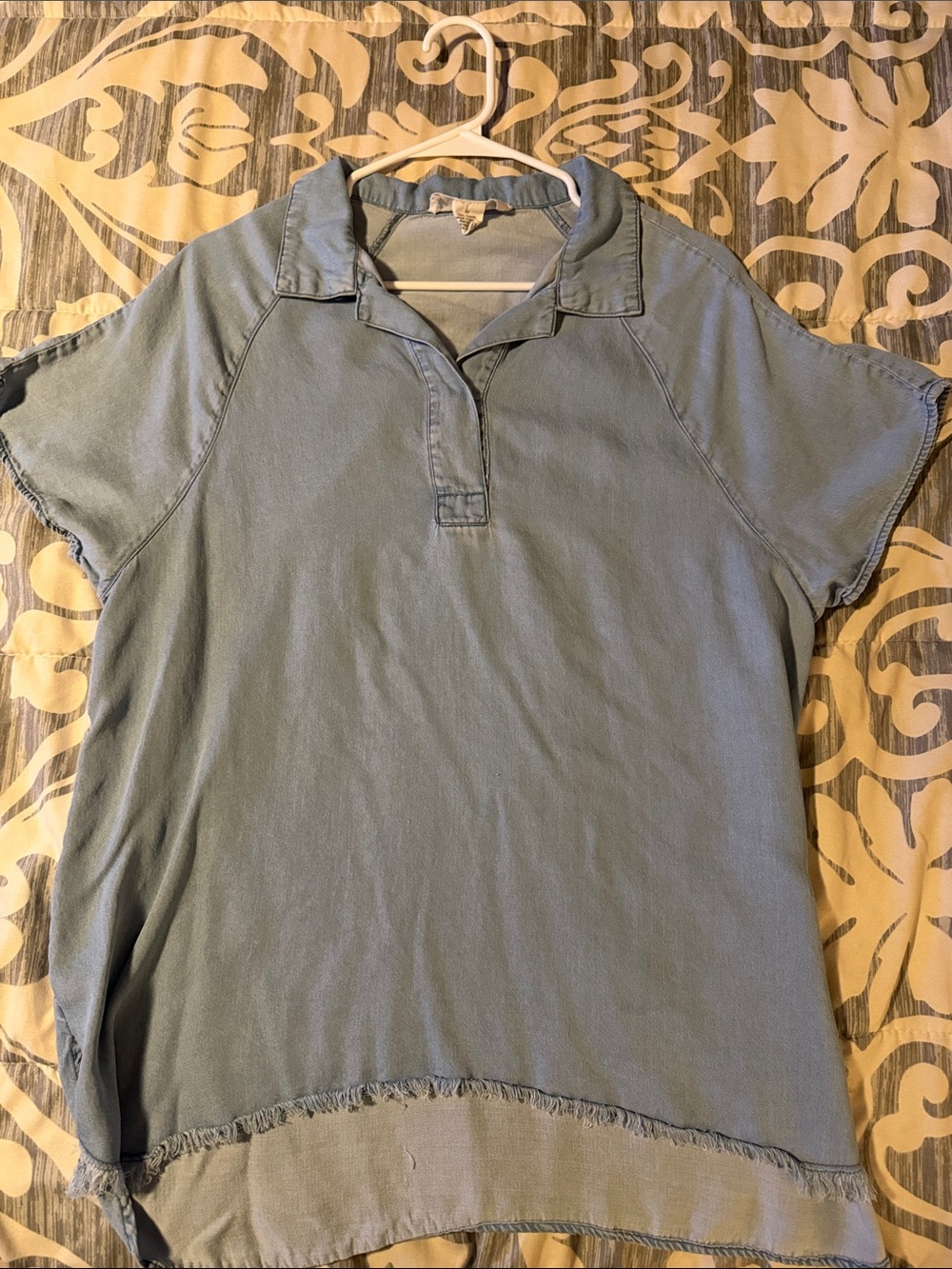 Workshop Republic Clothing Light Blue Polo Tunic